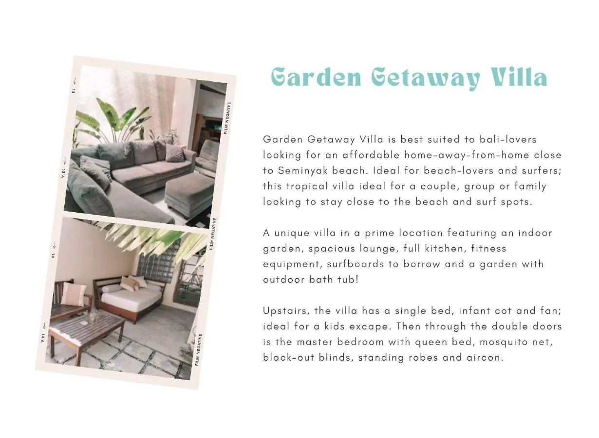 Garden Getaway Villa Seminyak Beach 0*,  Indonésie